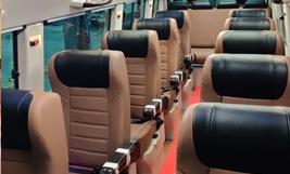 15 seater 1x1 maharaja seats tempo traveller hire - sharma travel agents