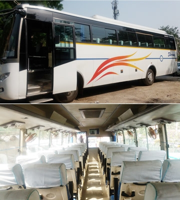 Mahindra Xylo Car Rental Delhi 45 seater luxury coach hire in delhi