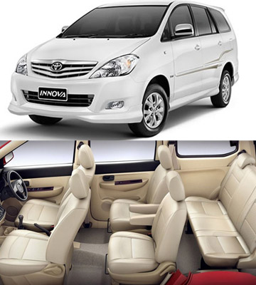 toyota innova car rental delhi - sharma travel agents