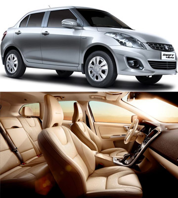 swift dzire car rental delhi - sharma travel agents