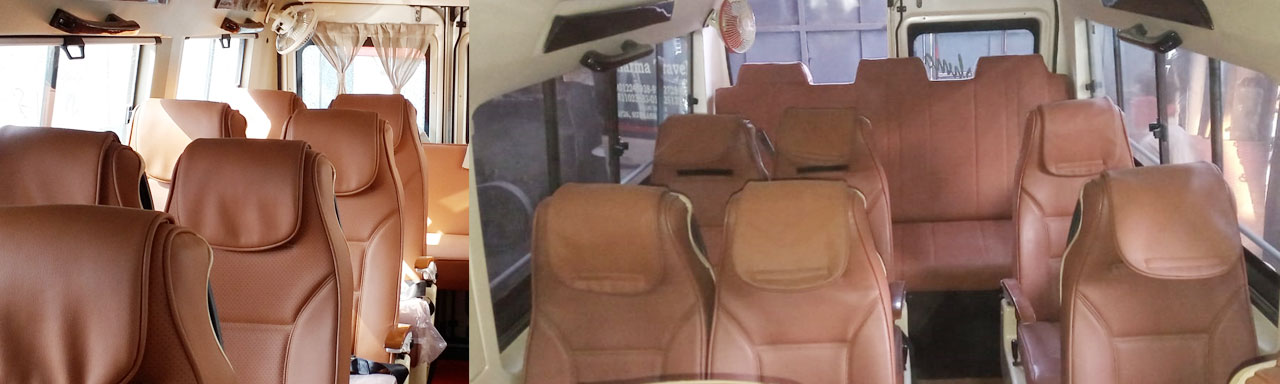 16 seater 2x1 luxury tempo traveller on rent in delhi
